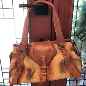 Cole Haan Leather FAUX snake skin bag
